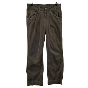 Athleta Hiking Pants Womens 6 Brown Cotton Blend Straight Leg Pockets